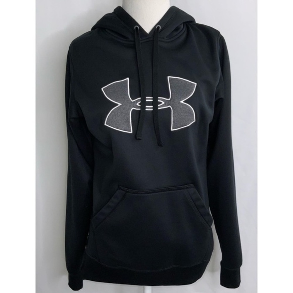 Under Armour Black Hoodie Drawstring Hood Front Kangaroo Pocket SP
